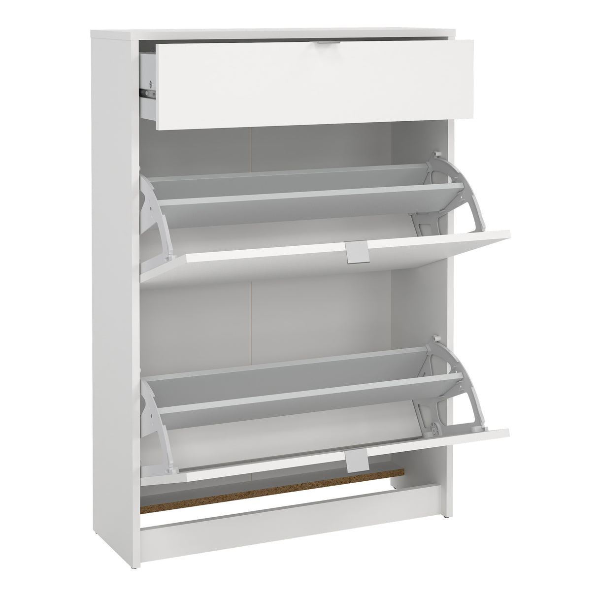 Wooden Shoe Storage Cabinet With 2 Flap Doors And 1 Drawer - Seabrook