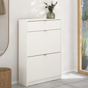 Wooden Shoe Storage Cabinet With 2 Flap Doors And 1 Drawer - Seabrook