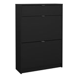 Wooden Shoe Storage Cabinet With 2 Flap Doors And 1 Drawer - Seabrook