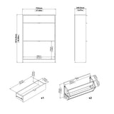 Wooden Shoe Storage Cabinet With 2 Flap Doors And 1 Drawer - Seabrook