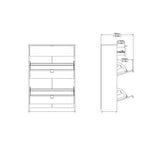 Wooden Shoe Storage Cabinet With 2 Flap Doors And 1 Drawer - Seabrook