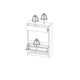Wooden Shoe Storage Cabinet With 2 Flap Doors And 1 Drawer - Seabrook