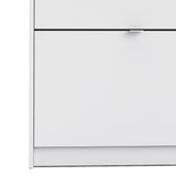 Wooden Shoe Storage Cabinet With 2 Flip Down Doors And 1 Layer - Seabrook