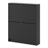 Wooden Shoe Storage Cabinet With 2 Flip Down Doors And 1 Layer - Seabrook