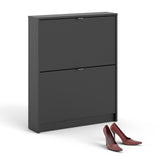 Wooden Shoe Storage Cabinet With 2 Flip Down Doors And 1 Layer - Seabrook