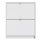 Wooden Shoe Storage Cabinet With 2 Flip Down Doors And 2 Layers - Seabrook