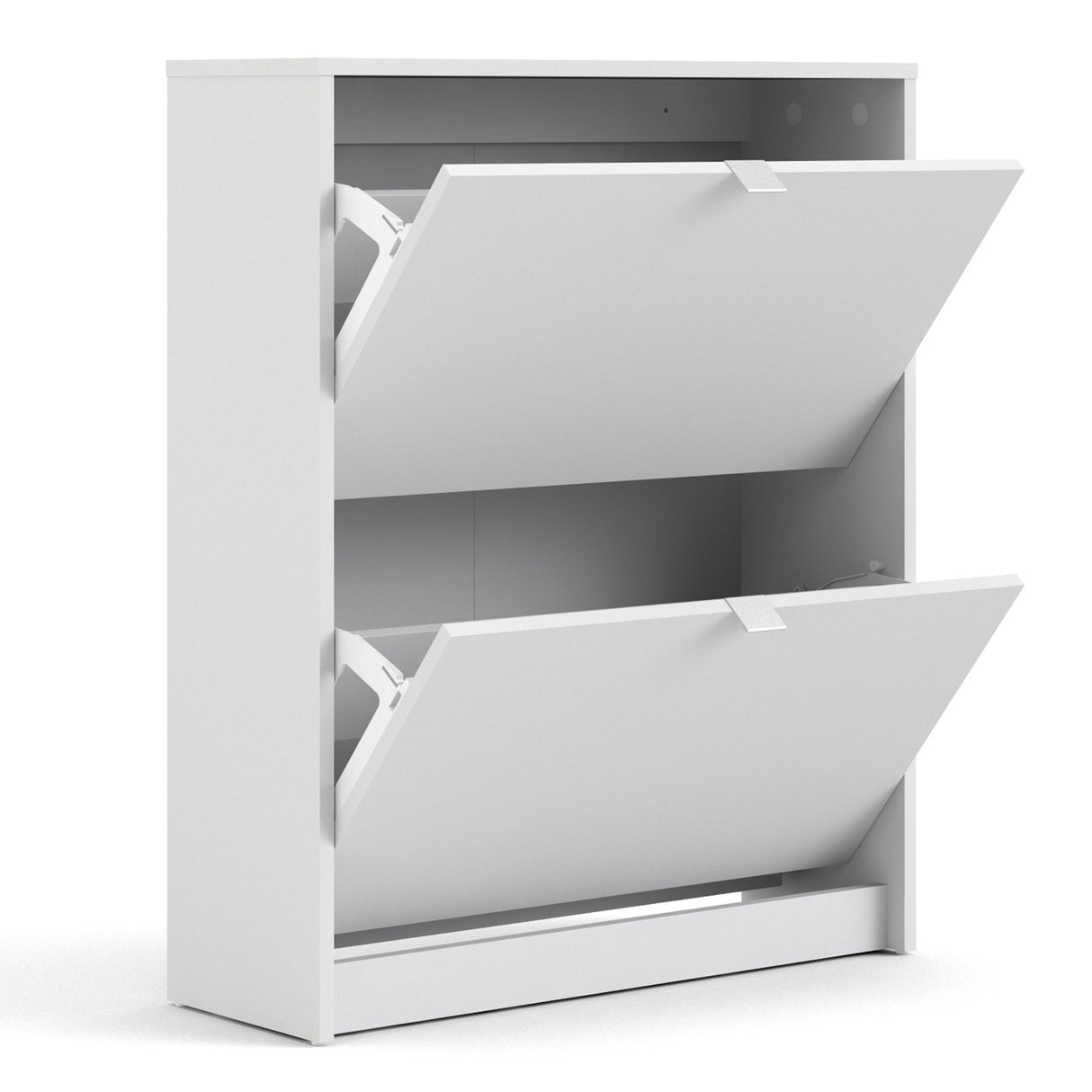Wooden Shoe Storage Cabinet With 2 Flip Down Doors And 2 Layers - Seabrook