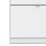 Wooden Shoe Storage Cabinet With 2 Flip Down Doors And 2 Layers - Seabrook