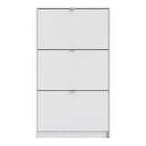 Wooden Shoe Storage Cabinet With 3 Flip Down Doors And 1 Layer - Seabrook
