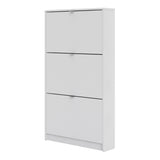 Wooden Shoe Storage Cabinet With 3 Flip Down Doors And 1 Layer - Seabrook