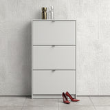 Wooden Shoe Storage Cabinet With 3 Flip Down Doors And 1 Layer - Seabrook