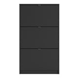 Wooden Shoe Storage Cabinet With 3 Flip Down Doors And 1 Layer - Seabrook