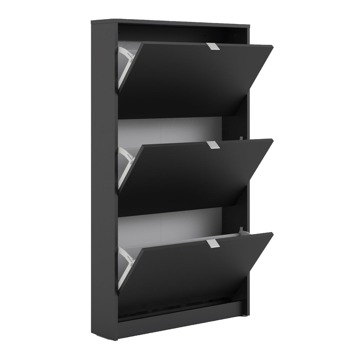 Wooden Shoe Storage Cabinet With 3 Flip Down Doors And 1 Layer - Seabrook