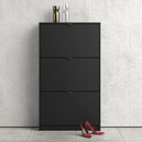 Wooden Shoe Storage Cabinet With 3 Flip Down Doors And 1 Layer - Seabrook