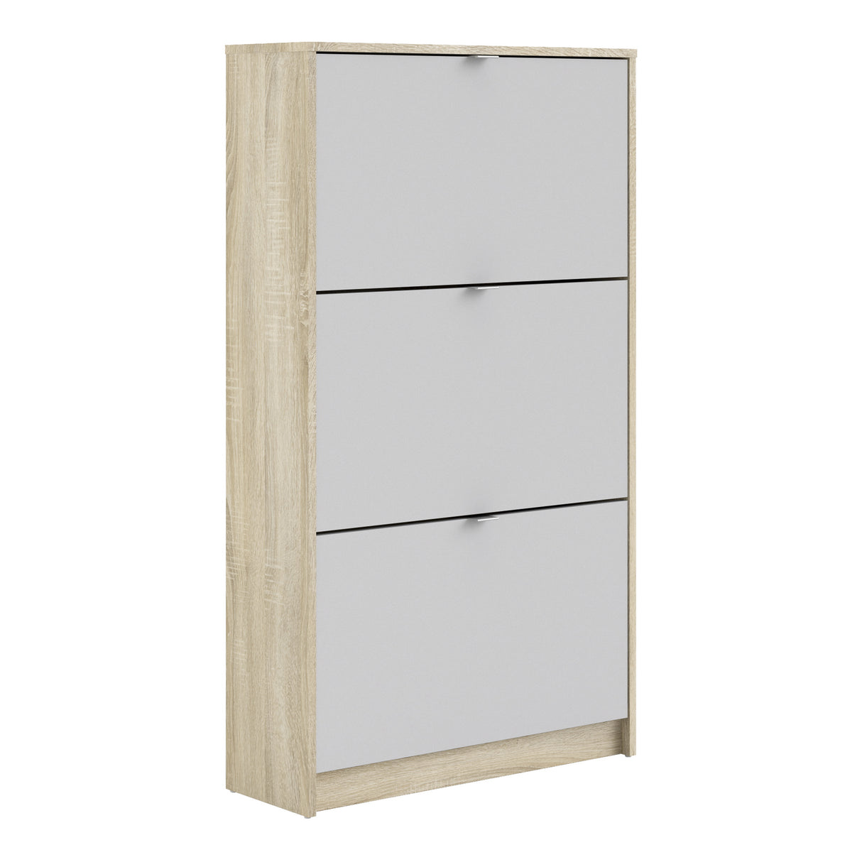 Wooden Shoe Storage Cabinet With 3 Flip Down Doors And 2 Layers - Seabrook