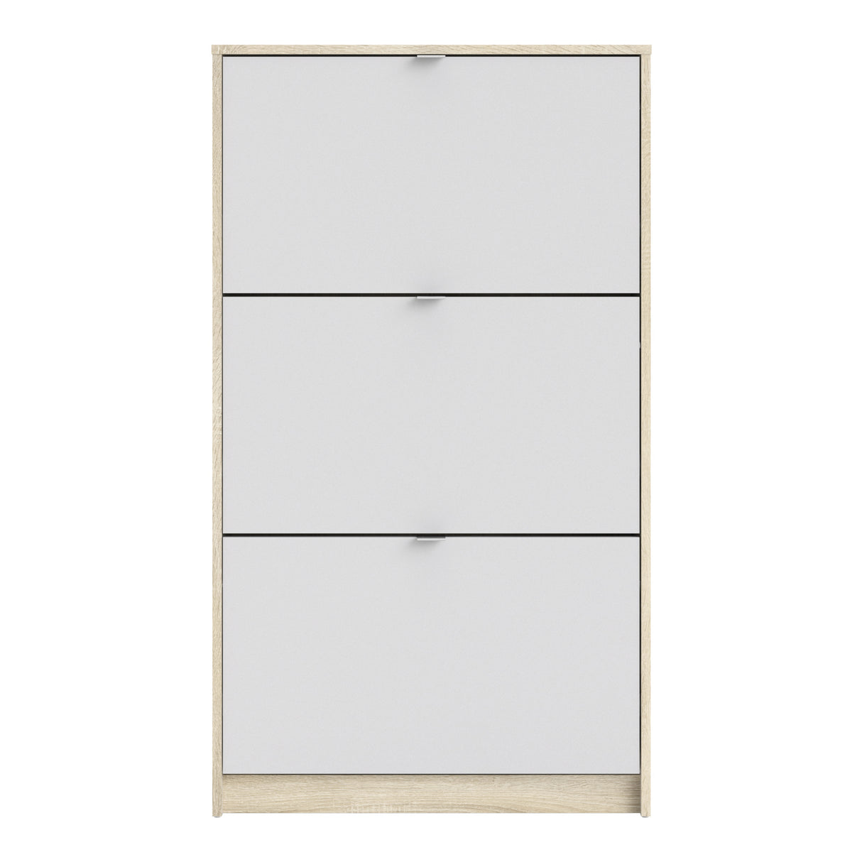 Wooden Shoe Storage Cabinet With 3 Flip Down Doors And 2 Layers - Seabrook