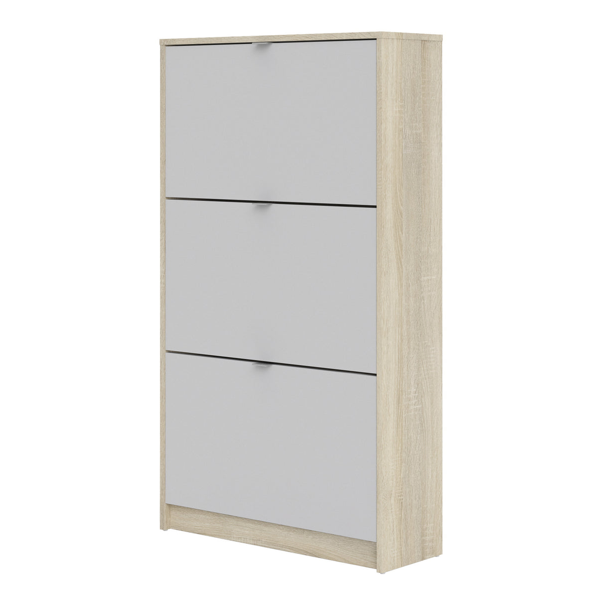 Wooden Shoe Storage Cabinet With 3 Flip Down Doors And 2 Layers - Seabrook