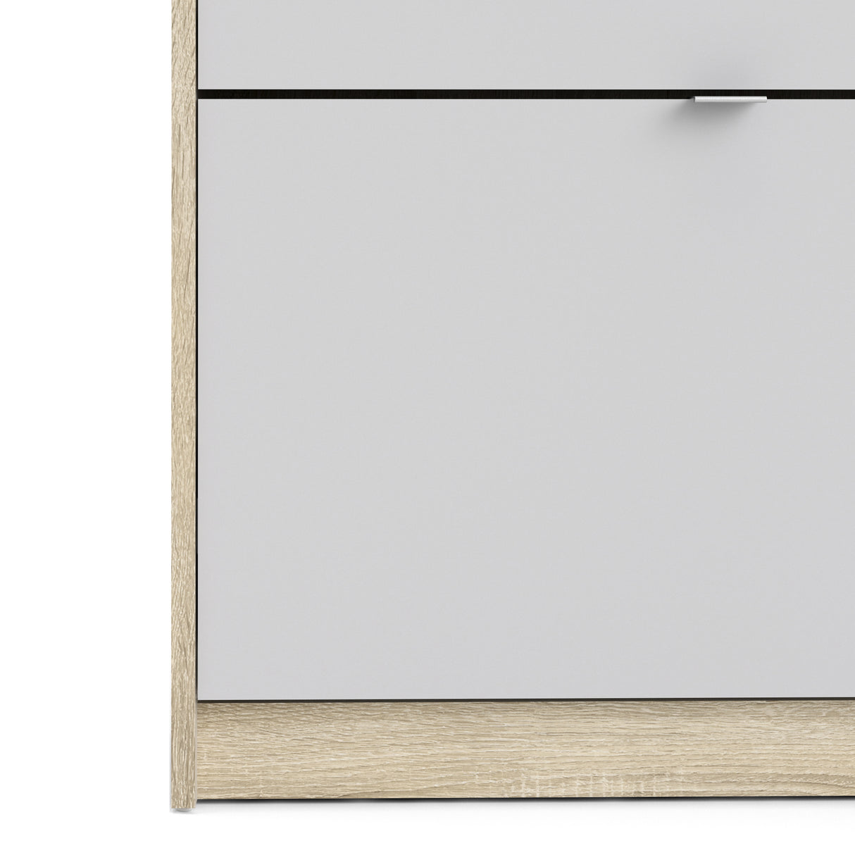 Wooden Shoe Storage Cabinet With 3 Flip Down Doors And 2 Layers - Seabrook