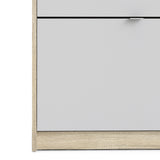 Wooden Shoe Storage Cabinet With 3 Flip Down Doors And 2 Layers - Seabrook