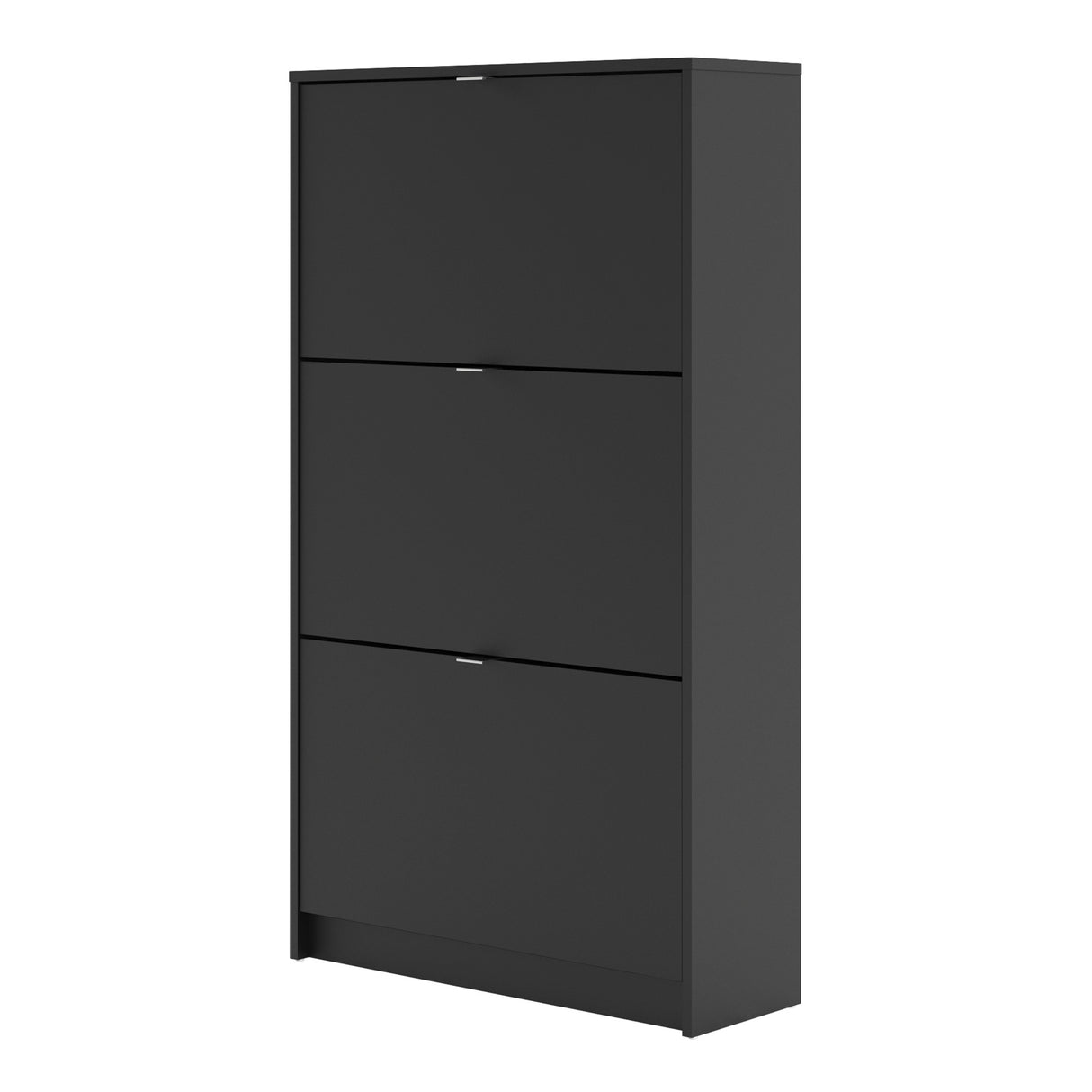 Wooden Shoe Storage Cabinet With 3 Flip Down Doors And 2 Layers - Seabrook