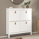 Wooden Shoe Storage Cabinet With 4 Compartments - Barcelona