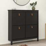 Wooden Shoe Storage Cabinet With 4 Compartments - Barcelona