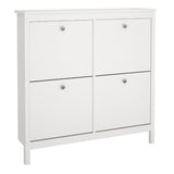 Wooden Shoe Storage Cabinet With 4 Compartments - Madrid