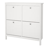 Wooden Shoe Storage Cabinet With 4 Compartments - Madrid