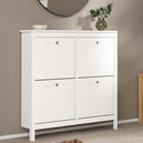 Wooden Shoe Storage Cabinet With 4 Compartments - Madrid