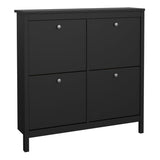 Wooden Shoe Storage Cabinet With 4 Compartments - Madrid