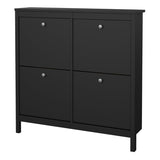 Wooden Shoe Storage Cabinet With 4 Compartments - Madrid