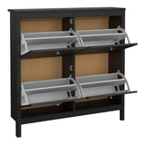 Wooden Shoe Storage Cabinet With 4 Compartments - Madrid