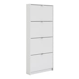 Wooden Shoe Storage Cabinet With 4 Flip Down Doors And 1 Layer - Seabrook