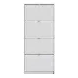 Wooden Shoe Storage Cabinet With 4 Flip Down Doors And 1 Layer - Seabrook
