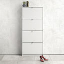 Wooden Shoe Storage Cabinet With 4 Flip Down Doors And 1 Layer - Seabrook