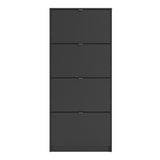 Wooden Shoe Storage Cabinet With 4 Flip Down Doors And 1 Layer - Seabrook