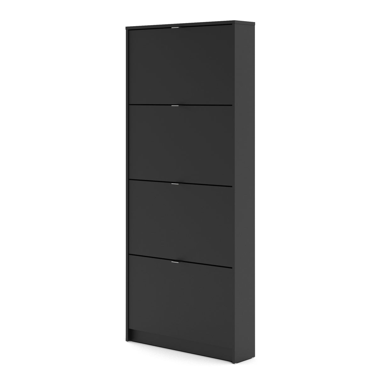 Wooden Shoe Storage Cabinet With 4 Flip Down Doors And 1 Layer - Seabrook