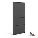 Wooden Shoe Storage Cabinet With 4 Flip Down Doors And 1 Layer - Seabrook