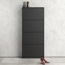 Wooden Shoe Storage Cabinet With 4 Flip Down Doors And 1 Layer - Seabrook