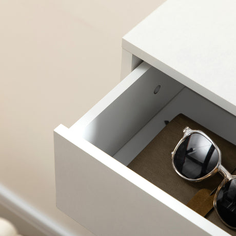 Wooden Shoe Storage Cabinet 75cm Wide With 2 Flip Doors And 1 Drawer - Velmora
