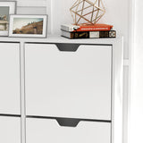 Wooden Shoe Storage Cabinet 95cm Wide With 4 Flip Doors - Velmora