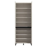 Wooden Shoe Storage Cabinet Tall With 4 Doors - Toshiba