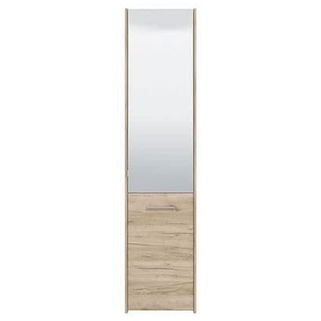 Wooden Shoe Storage Cabinet With 1 Half Mirrored Door - Oswego