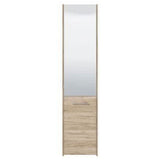 Wooden Shoe Storage Cabinet With 1 Half Mirrored Door - Oswego