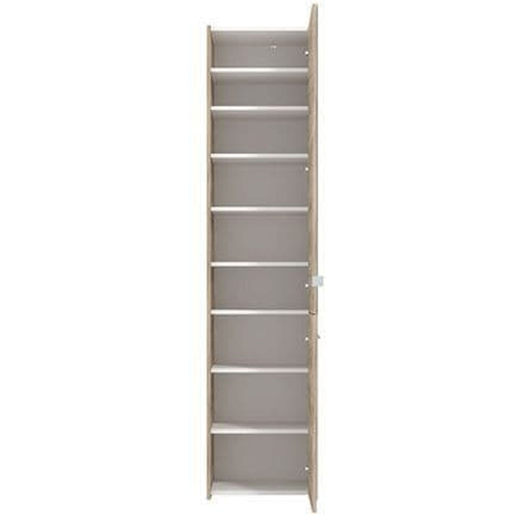 Wooden Shoe Storage Cabinet With 1 Half Mirrored Door - Oswego