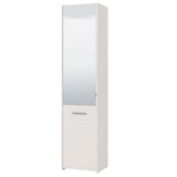 Wooden Shoe Storage Cabinet With 1 Half Mirrored Door - Oswego