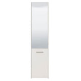 Wooden Shoe Storage Cabinet With 1 Half Mirrored Door - Oswego