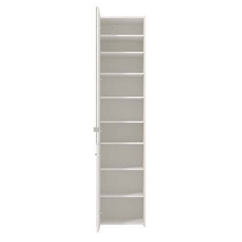 Wooden Shoe Storage Cabinet With 1 Half Mirrored Door - Oswego