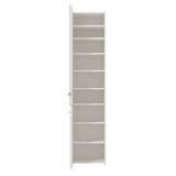 Wooden Shoe Storage Cabinet With 1 Half Mirrored Door - Oswego