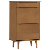 Wooden Shoe Storage Cabinet With 2 Flip Doors And 1 Drawer - Molde